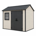 Gartenhaus aus Kunststoff Schwarz/Beige 200x195x215cm