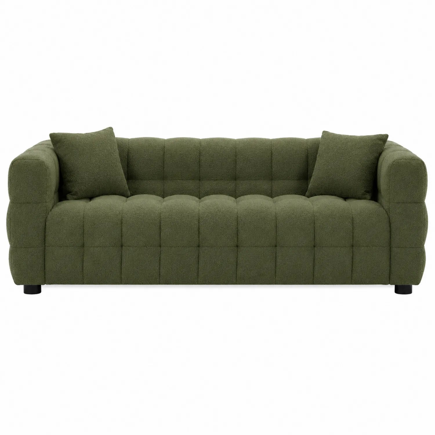 3-Sitzer Sofa aus Stoff Olivgrün