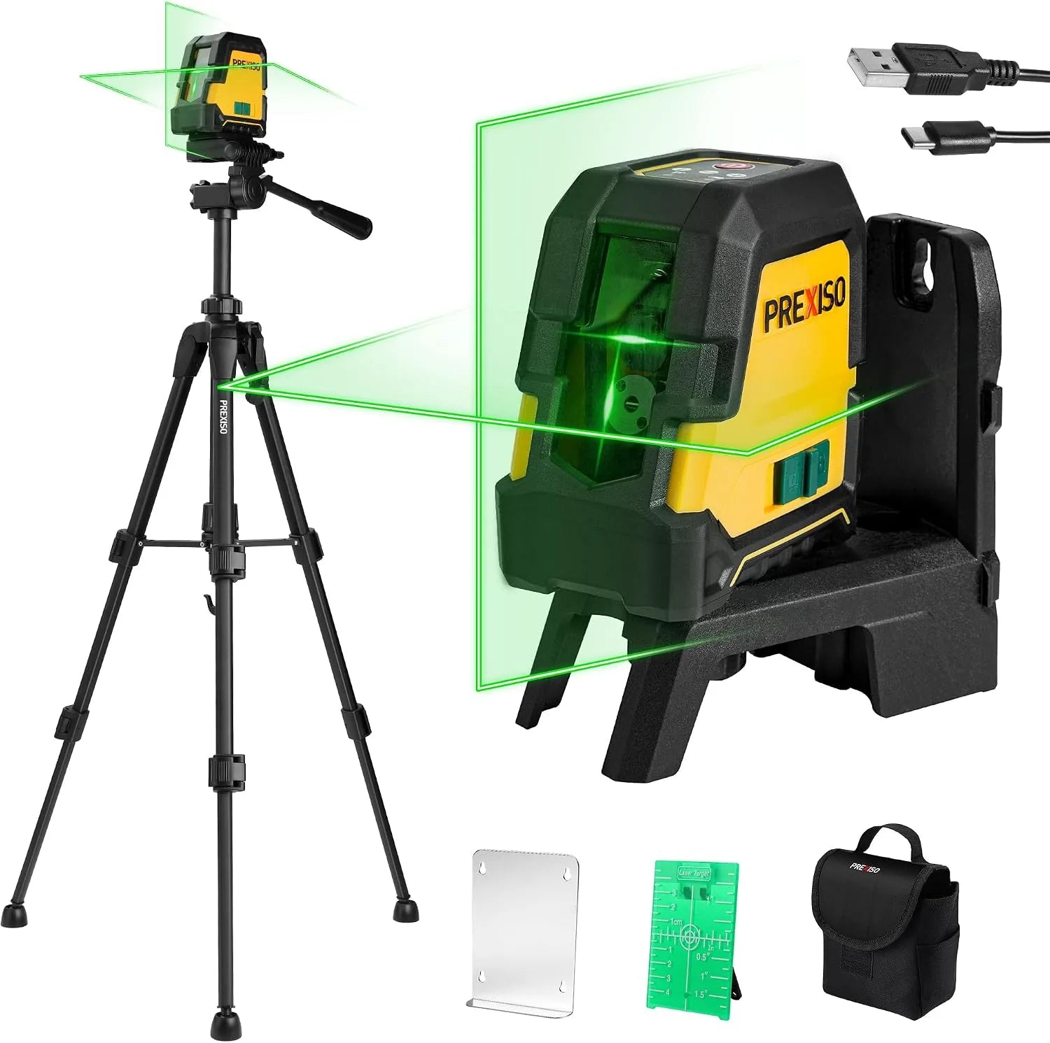 Kreuzlinienlaser und Linienlaser, 30 m, grün