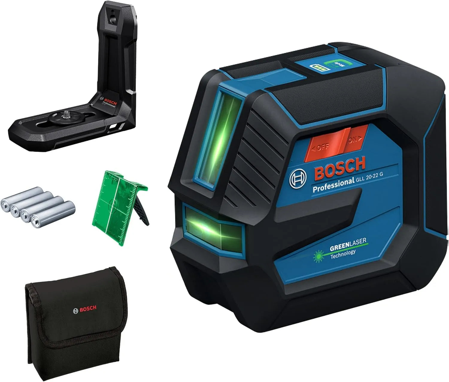 Bosch GLL 20 Kreuzlinienlaser und Linienlaser, für gewerblichen Einsatz, 22 G, 1.5V