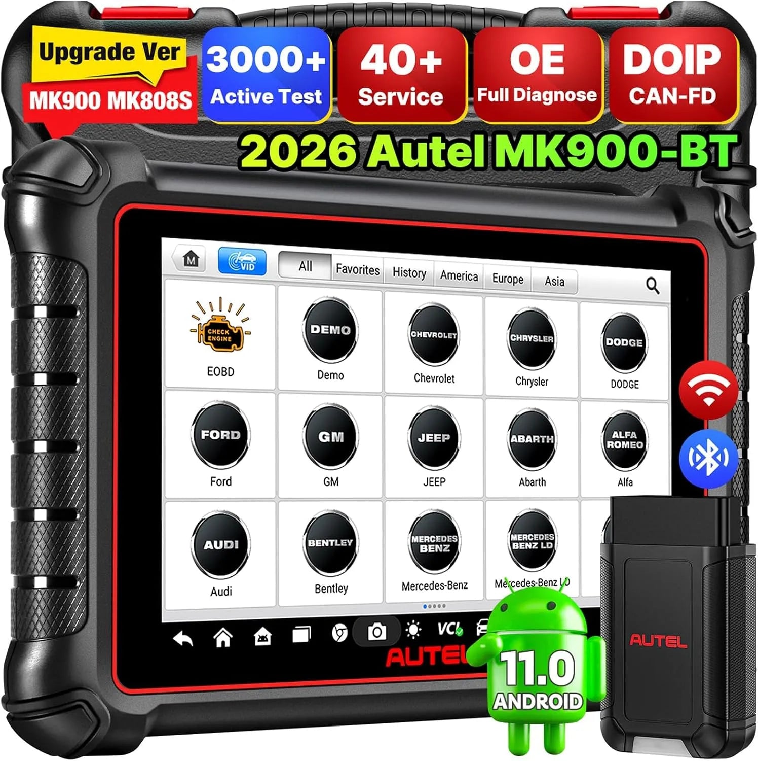 Autel MaxiCOM MK900BT Diagnosegerät Auto: 8 Zoll, für Fahrzeugpflege