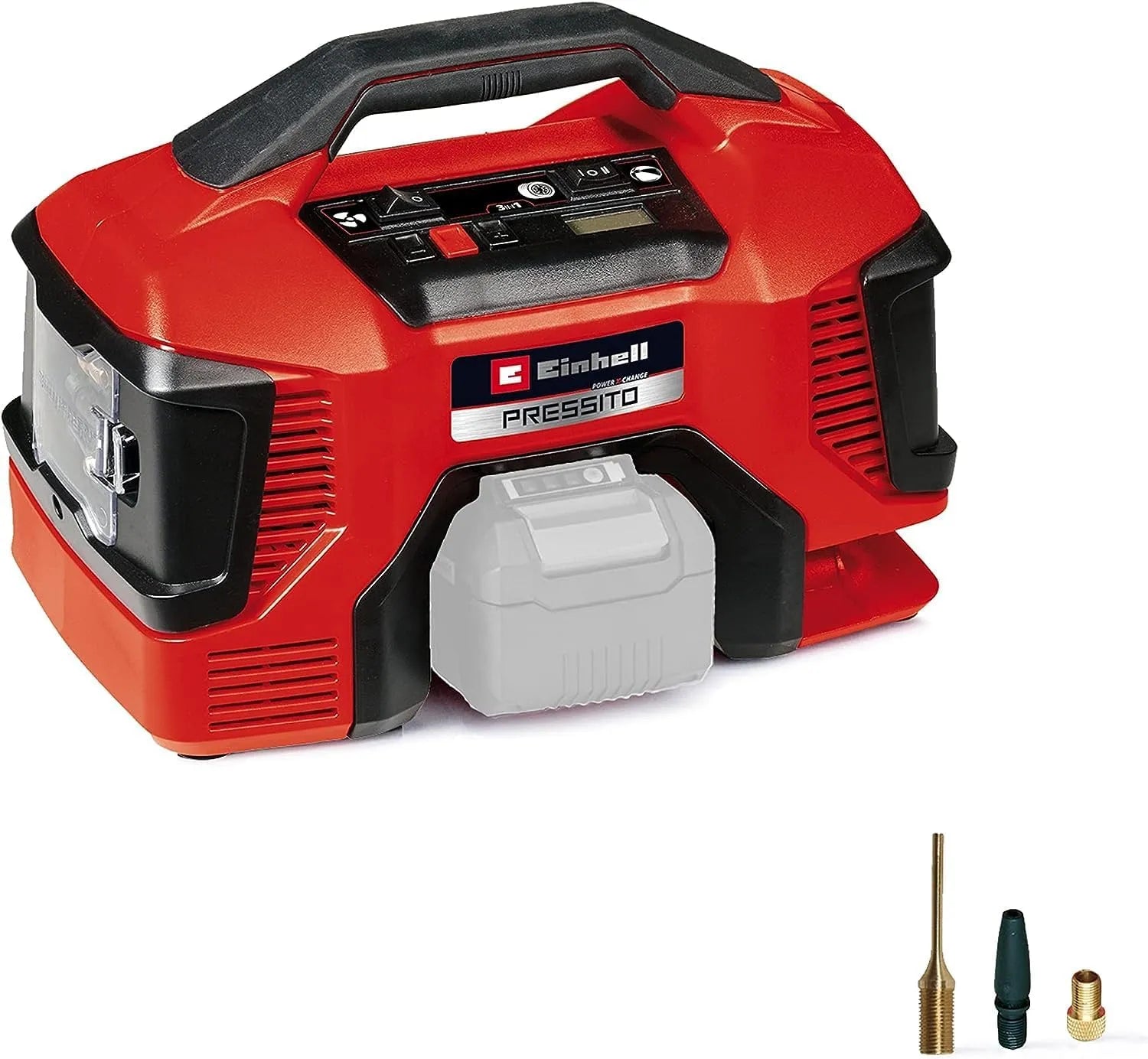 Einhell Akku-Kompressor zur Druckluftversorgung von Werkzeugen und für Werkstattaufgaben PRESSITO 18/21 Power X-Change 18 V, Akku-Betrieb, 10.5 bar