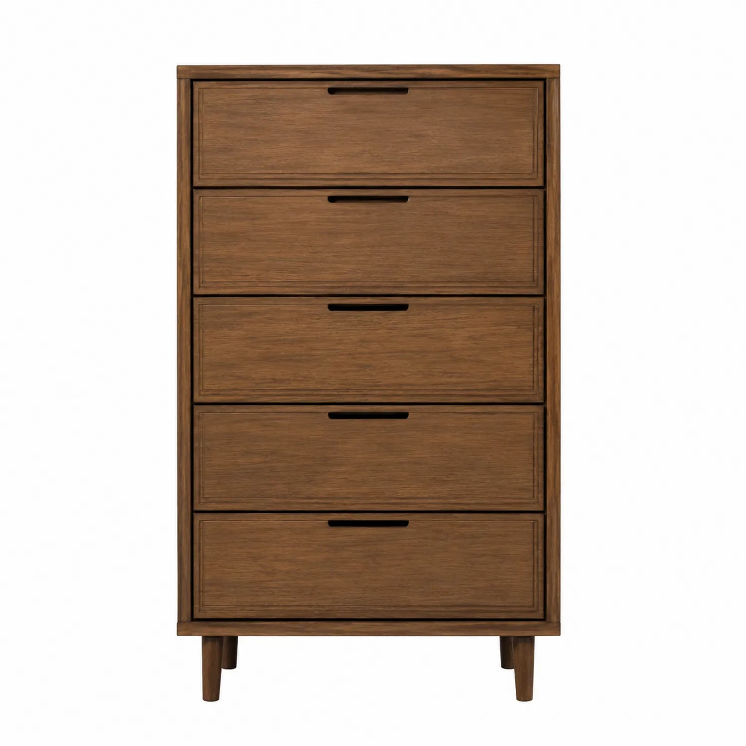 Holzkommode mit 5 Schubladen Braun