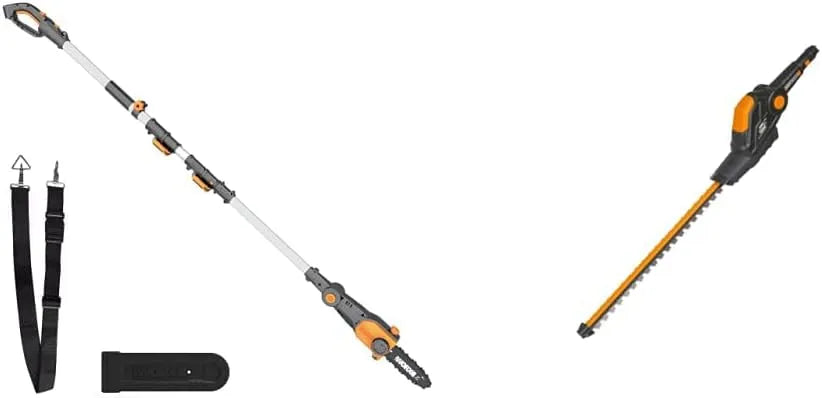 WORX WG349E.9 Hochentaster und Teleskop-Astsäge – Akku-Betrieb, Teleskopstiel, 20V, für die Gartenpflege