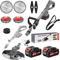 Makita Rasentrimmer, Akku-Betrieb, bürstenloser Motor, Teleskopstiel, klappbar, 4,0Ah, für die Gartenpflege, grau