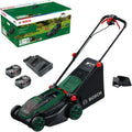 Bosch Akku-Rasenmäher ROTAK18V2-38 Rasenmäher – Akku-Betrieb, 38 cm, 75 mm, 40 l, für die Gartenpflege