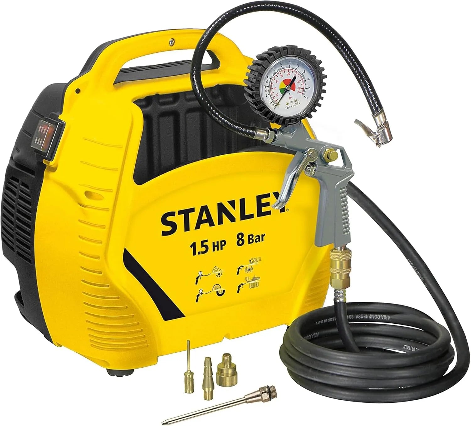 Stanley Luftkompressor, Gelb, 3 m, 8 Bar