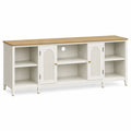 TV-Schrank Holzwerkstoff Weiß Eicheoptik 180cm