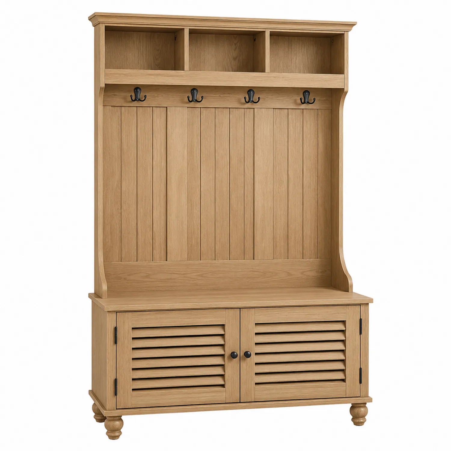 Garderobenständer Eichenholz Naturholz 190cm