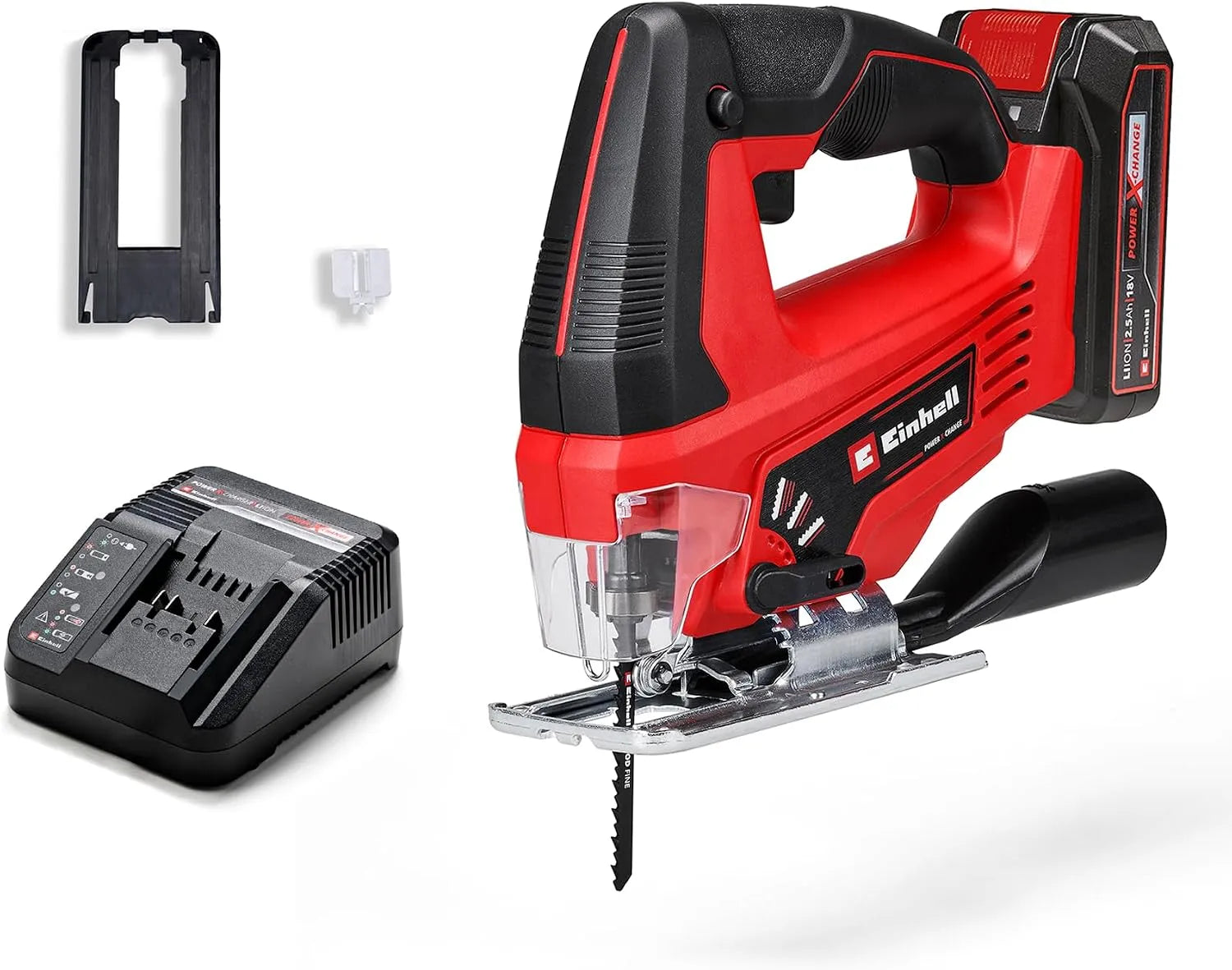 Einhell Akku-Stichsäge JS 18 Akku-Stichsäge TC-JS 18/70 Li 1x 2, Akku-Betrieb, 70 mm, 2,5 Ah, 18 V