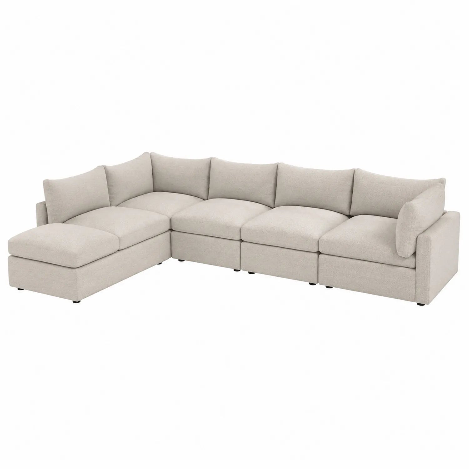 Ecksofa Set Stoff Beige 300 cm x 200 cm