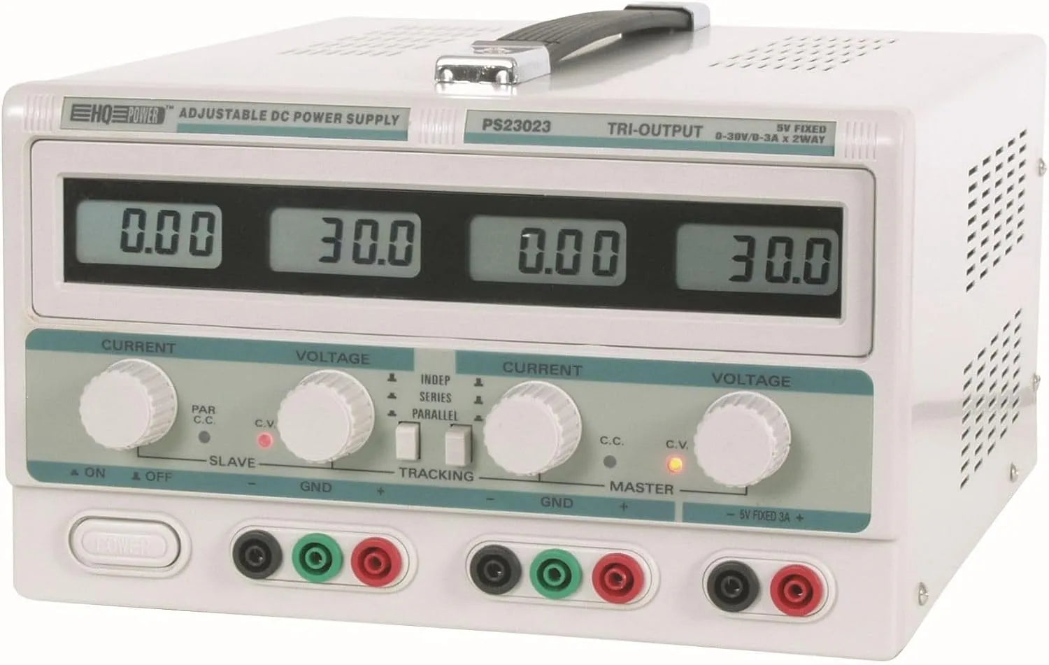 Velleman VDC/0-3 Regelbares DC-Labornetzgerät und Tischnetzteil, 0-3 A, mit Digitalanzeige, für Elektroniktest und Reparatur