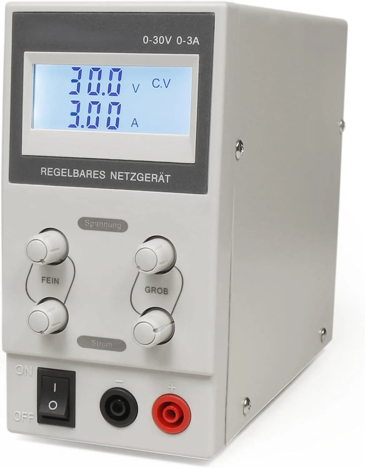 Regelbares DC-Labornetzgerät und Tischnetzteil, 90W, 0-30V, 0-3A, für Elektroniktest und Reparatur