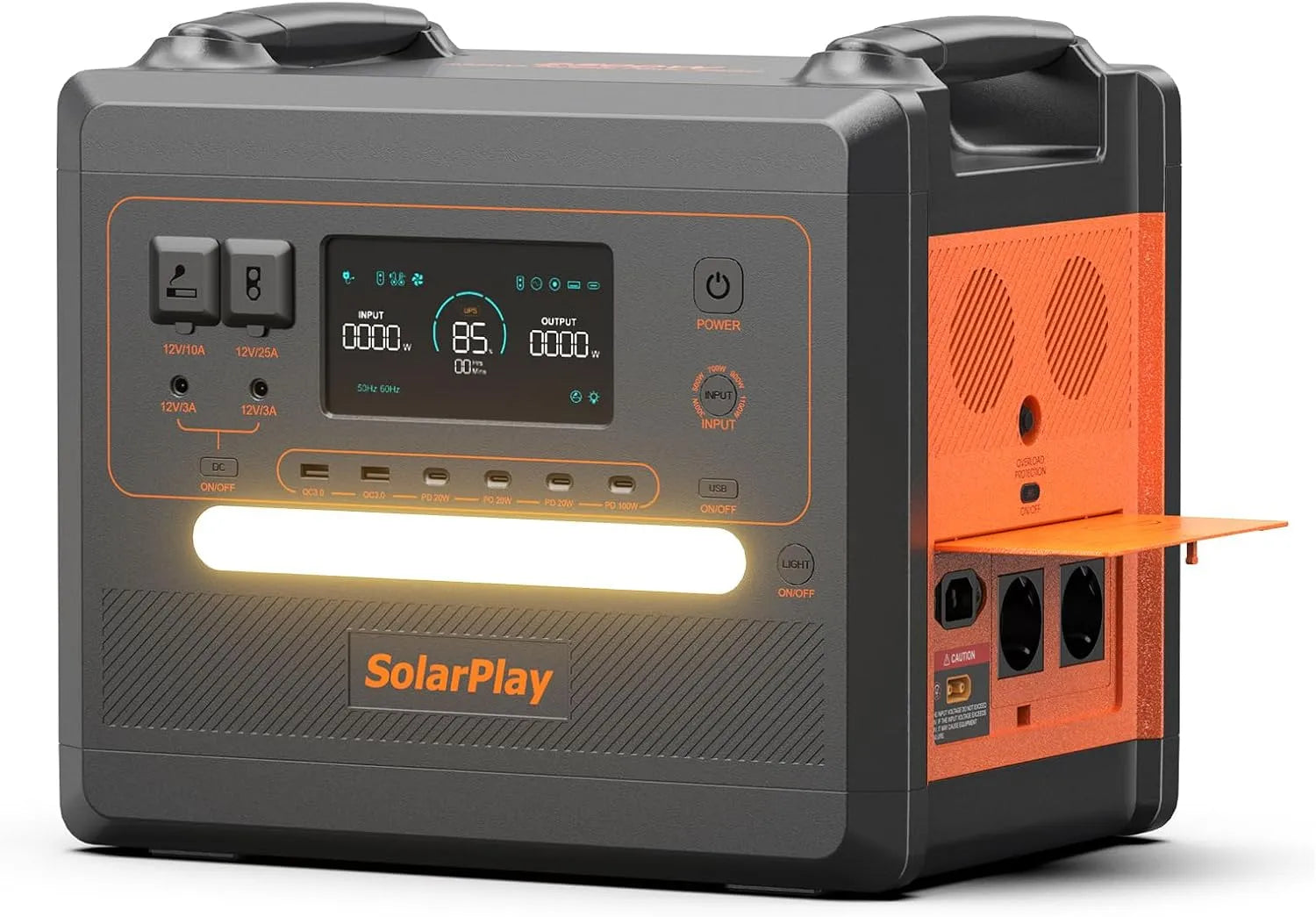 Q2402M Tragbare Powerstation und Solargenerator, solarbetrieben, 2304Wh, 500W, für Camping und Wohnmobil