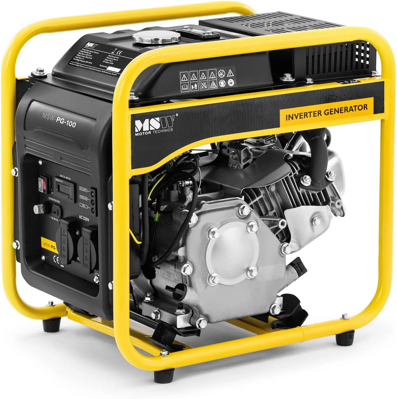 MSW MSW-PG-100 Stromerzeuger und Notstromaggregat, 3500 W, 230 V, 1 l/h, 5 l
