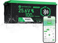 LiFePO4 LiFePO4-Batterie und Solar-Speicherbatterie, 100 Ah, solarbetrieben, mit BMS, mit Bluetooth, 24 V, 100A