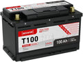 Traction T100 LiFePO4-Batterie und Solar-Speicherbatterie, 150Ah, solarbetrieben, flexibel, mit BMS, 12V, für Camping und Wohnmobil