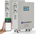 ECO-WORTHY LiFePO4 LiFePO4-Batterie und Solar-Speicherbatterie, solarbetrieben, 314Ah, 32,2kWh, 48V, 200A, mit BMS