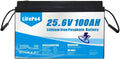LiFePO4-Batterie LiFePO4-Batterie und Solar-Speicherbatterie, solarbetrieben, 100AH, 24V, 25,6V