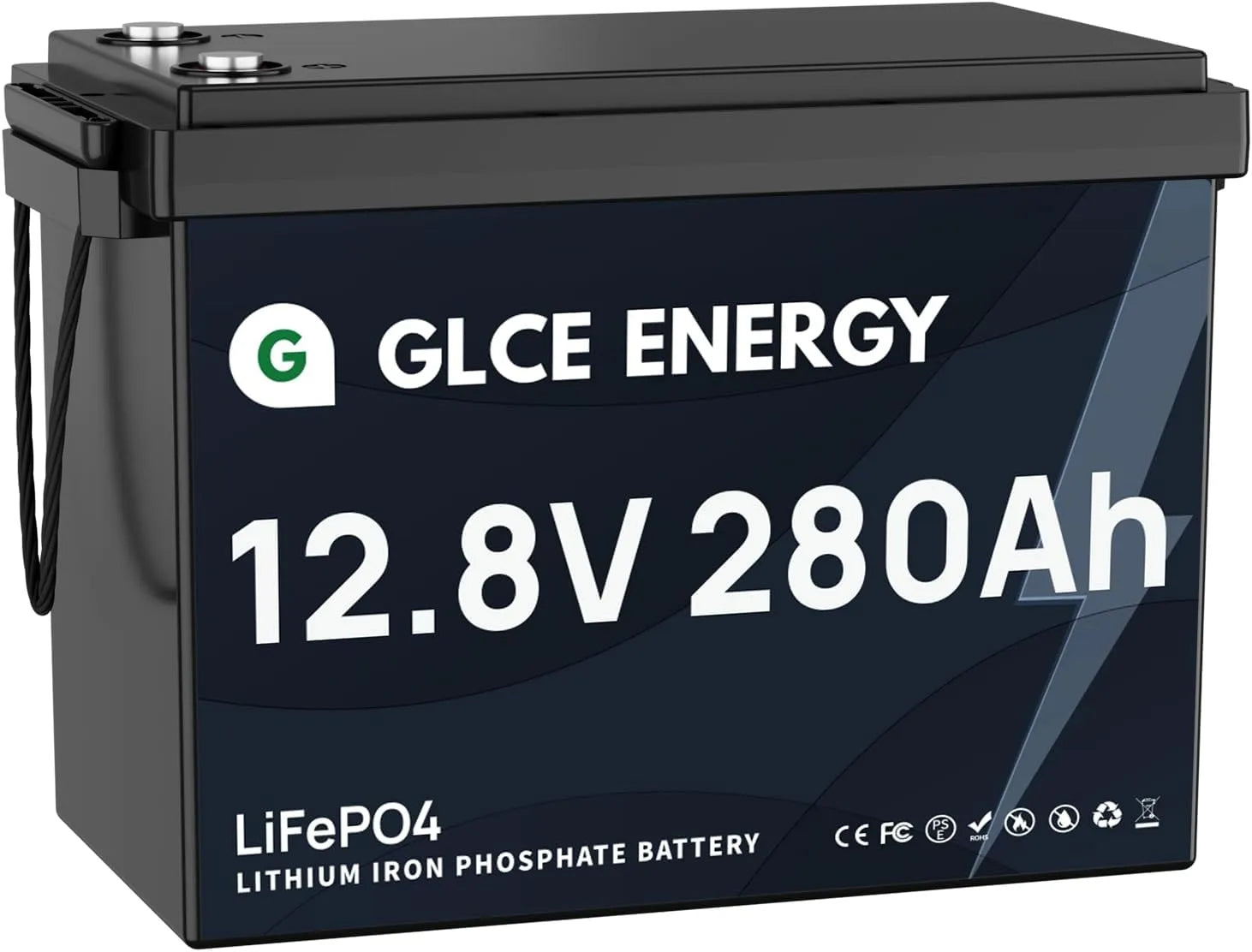 LiFePO4 LiFePO4-Batterie und Solar-Speicherbatterie, 280Ah, 3584Wh, für Camping und Wohnmobil, solarbetrieben, mit BMS, 12V