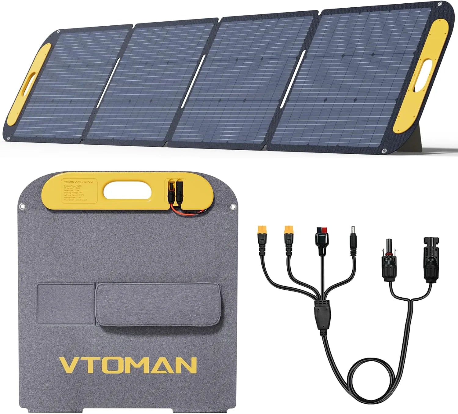 Solarmodul und Photovoltaikpanel, 200W, faltbar, IP67