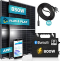 Balkonkraftwerk-Komplettset und Photovoltaiksystem, 850W, 800W, 425W, 5m, mit Bluetooth, mit WLAN