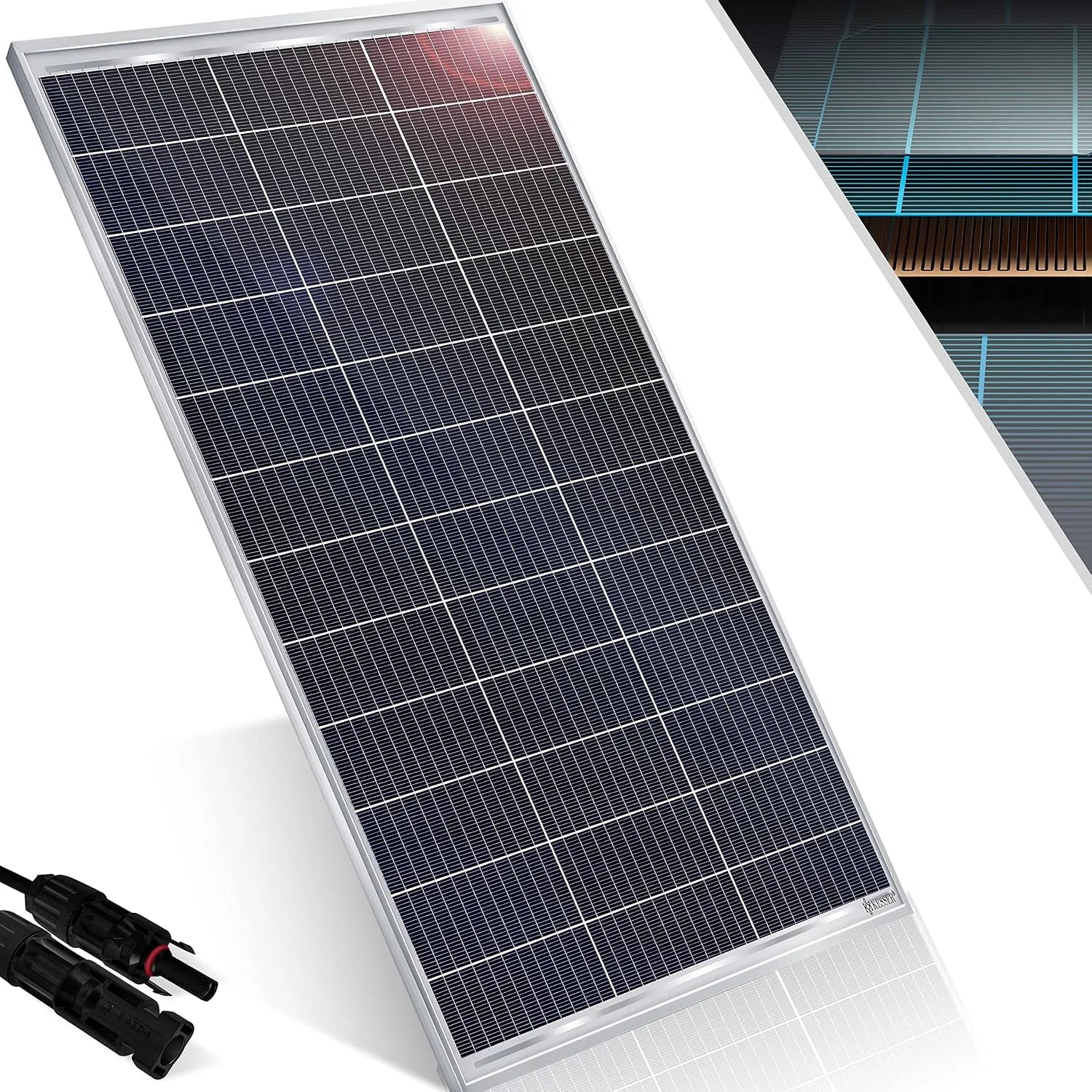 Solarmodul und Photovoltaikpanel, 165W, 18 V, 12 V, monokristallin, für Gartenbewässerung