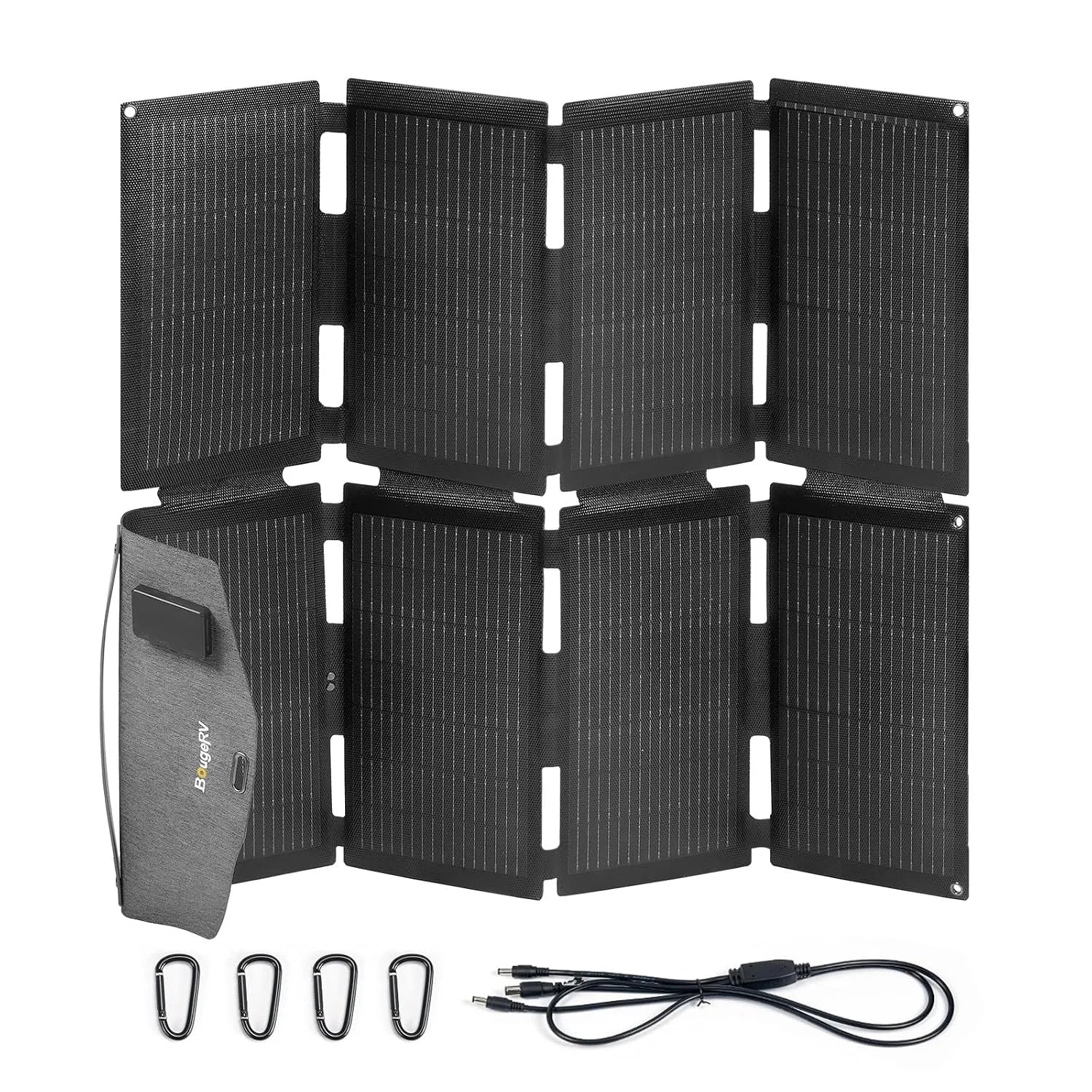 Tragbare Powerstation und Solargenerator, 100W, solarbetrieben, faltbar, mit USB-C