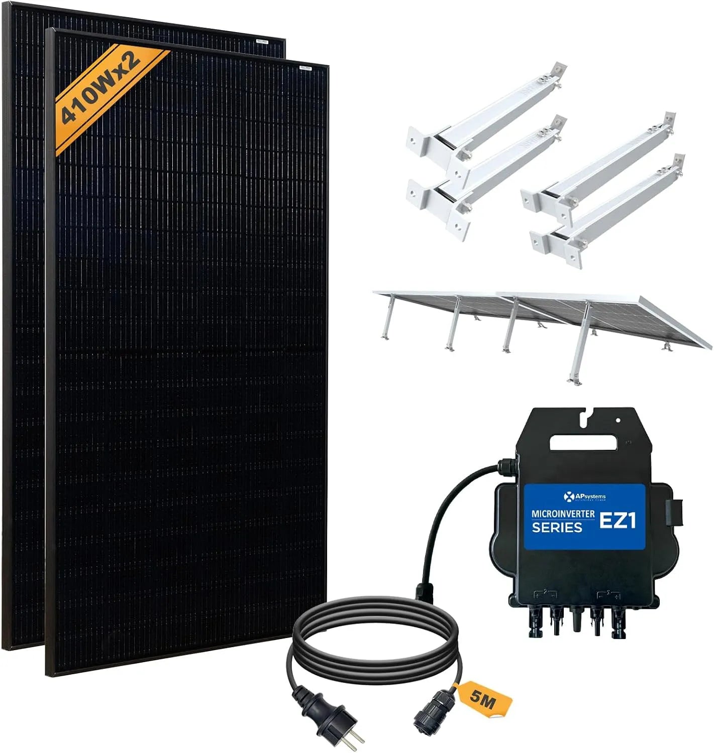 EZ1-M Balkonkraftwerk-Komplettset und Photovoltaiksystem, 800W, 410W