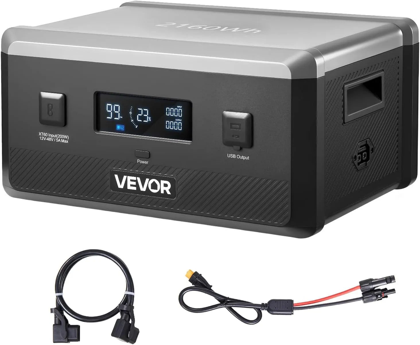 VEVOR Eingangsleistung LiFePO4-Batterie-Backup Tragbare Powerstation und Solargenerator, 3840 Wh, 3600 W, solarbetrieben