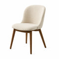 Esszimmerstuhl Holz Polyester Beige 85cm