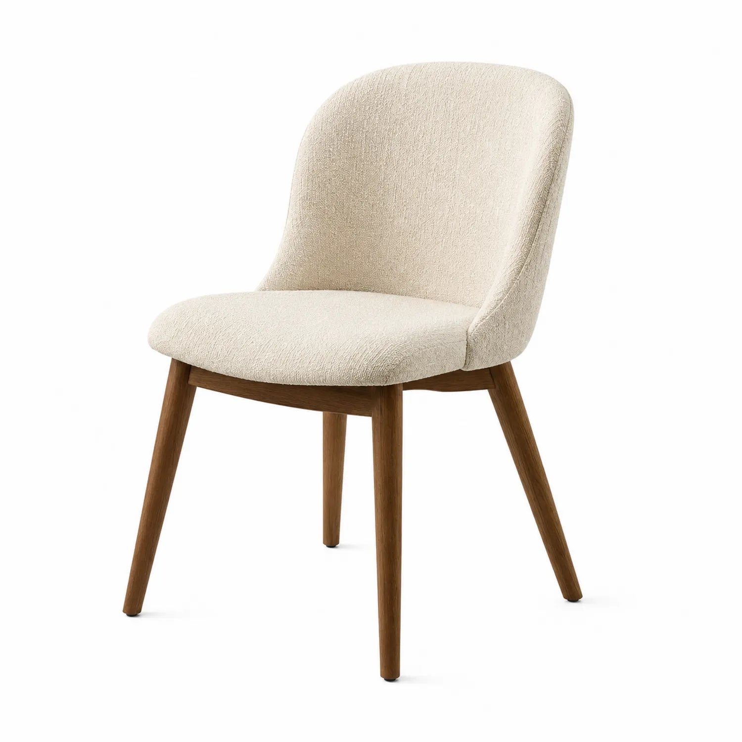 Esszimmerstuhl Holz Polyester Beige 85cm