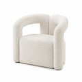 Stoffsessel Bouclé Weiß 75x70x70 cm