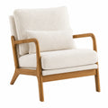 Sessel Holzrahmen Bouclé Creme