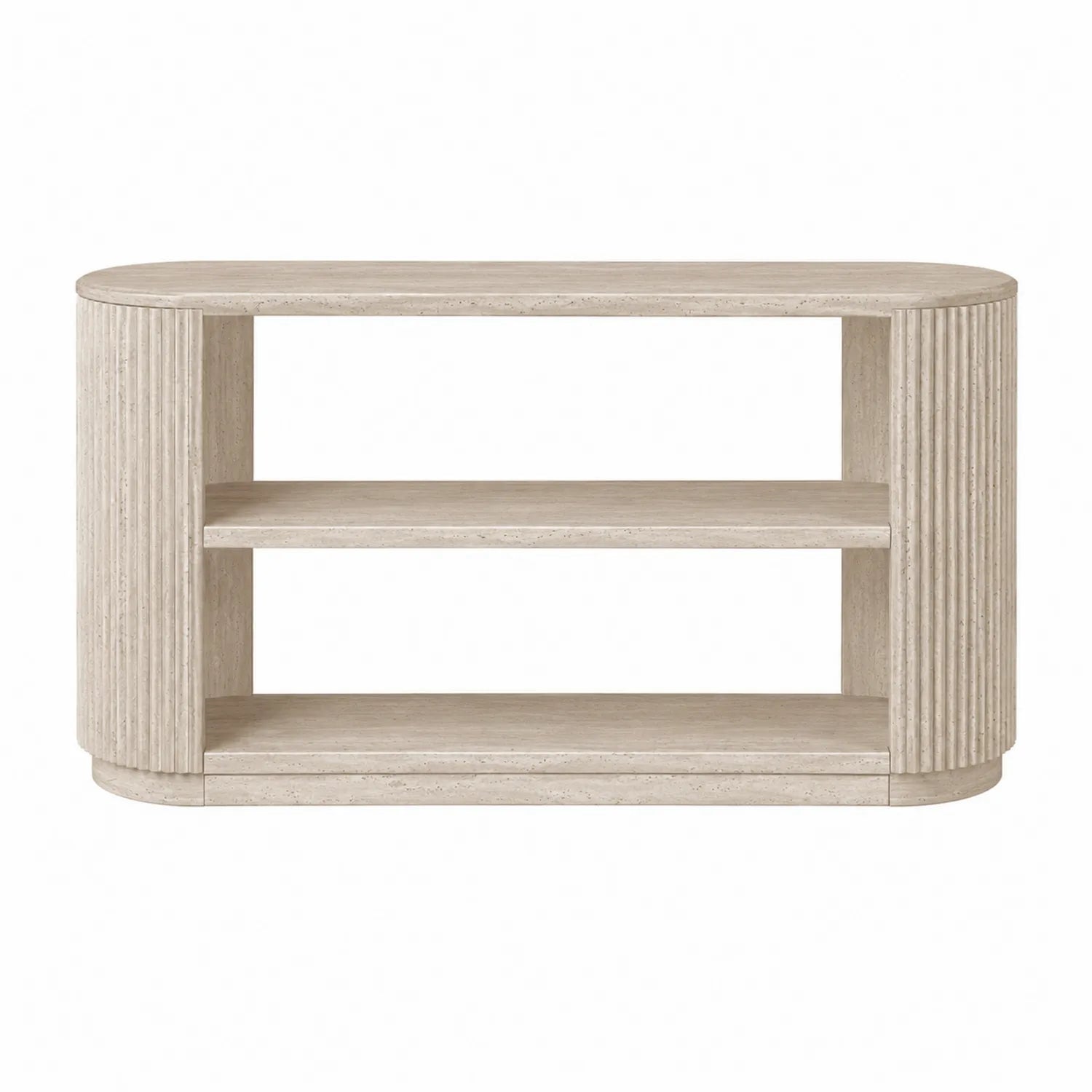 Travertin Konsolentisch Oval 120x40x80cm