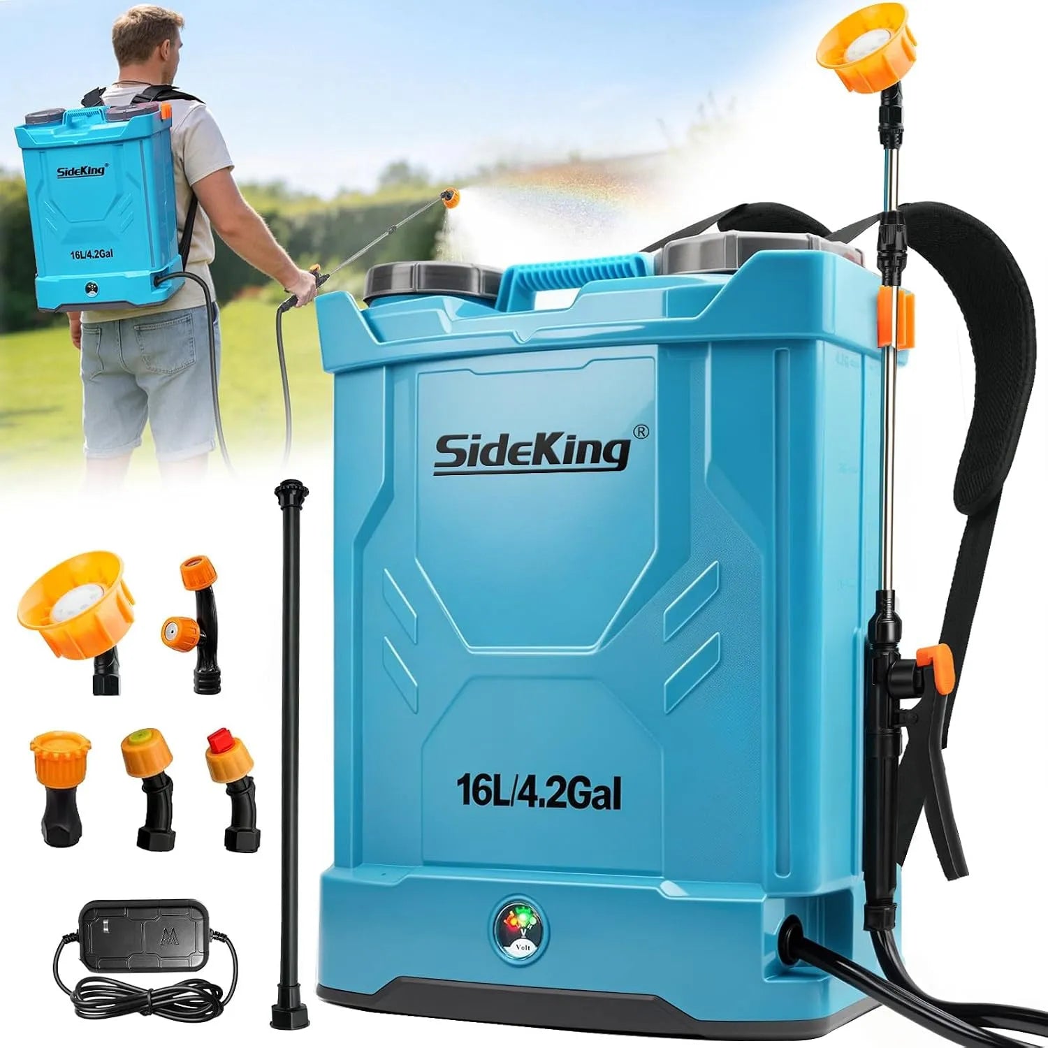 Drucksprühgerät und Rückenspritze, 8,3 Bar, 16L, für Gartenbewässerung