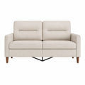 Zweisitzer Sofa Stoff Beige 180x90x85 cm