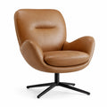Drehbarer Leder-Loungesessel Braun 80cm x 75cm