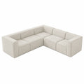 Modulares Ecksofa mit Stoffbezug Beige