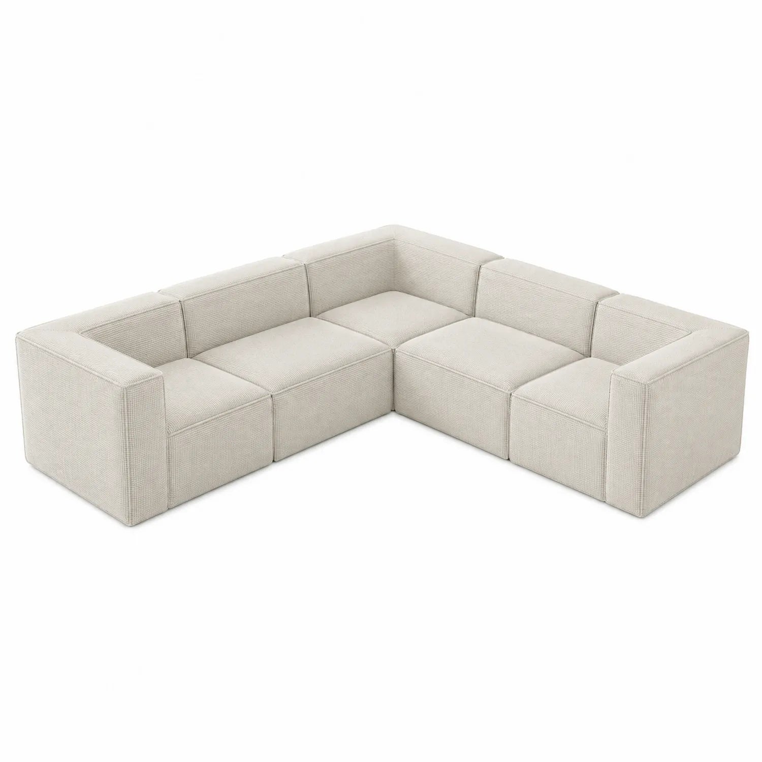 Modulares Ecksofa mit Stoffbezug Beige