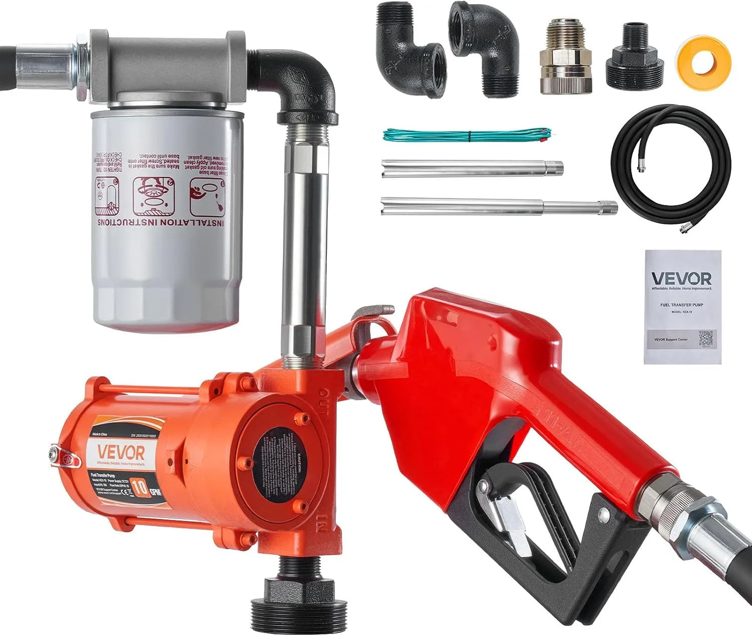 VEVOR Kraftstoff-Transferpumpe und Dieselpumpe, 38,5L/min, 12 V