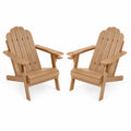 2er Set Gartenstühle aus Holz Natur