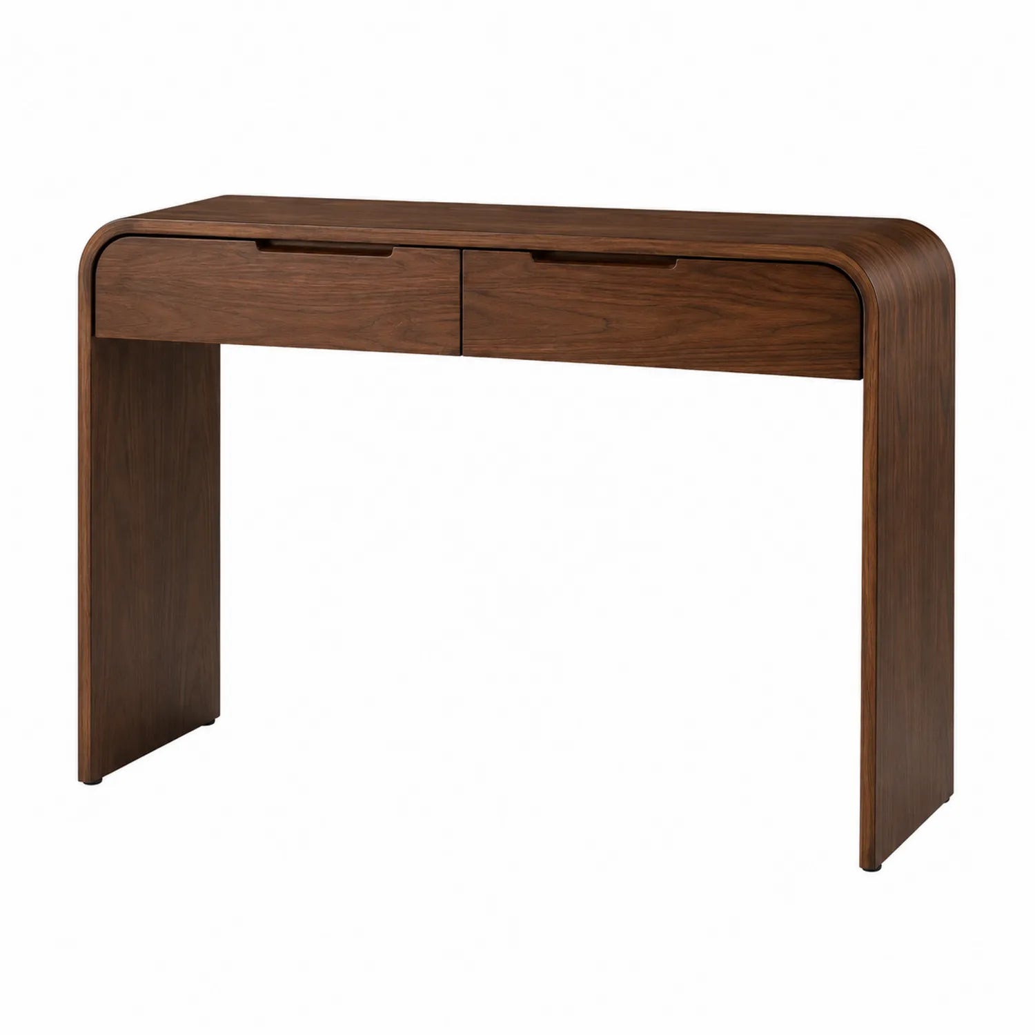 Konsolentisch Holz Braun mit zwei Schubladen 120 cm
