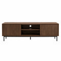 TV-Schrank Holz Metall Dunkelbraun 200x40x50 cm