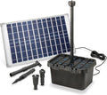Solar-Teichpumpe und Springbrunnenpumpe, 1250 l/h, für Gartenteich und Wasserspiel