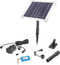 LiFePO4 Solar-Teichpumpe und Springbrunnenpumpe, mit Akku, 140l/h, für Gartenteich und Wasserspiel
