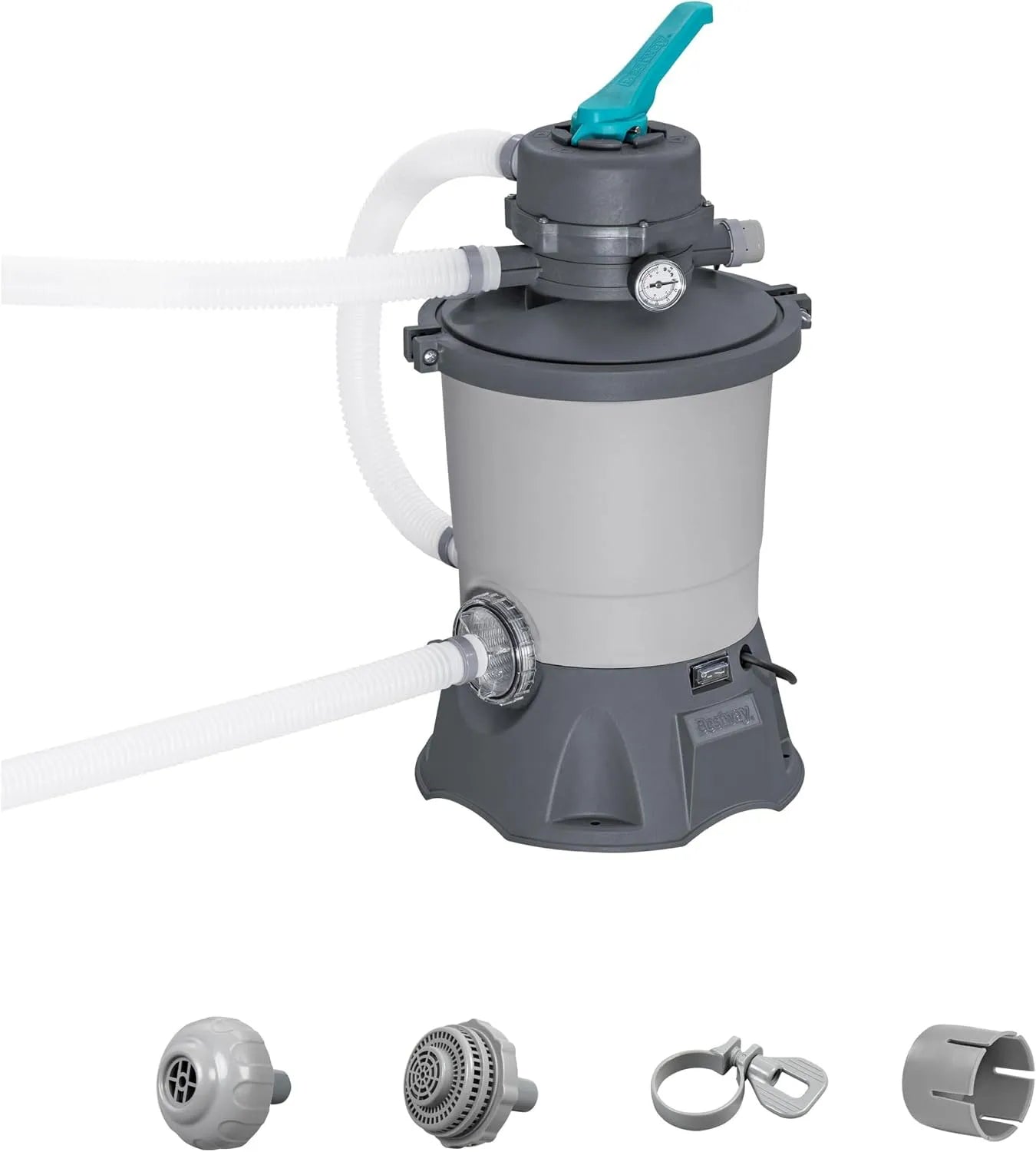 Sandfilteranlage für Pools und Pool-Umwälzpumpe, 3596 L, für Poolfiltration und Wasserumwälzung