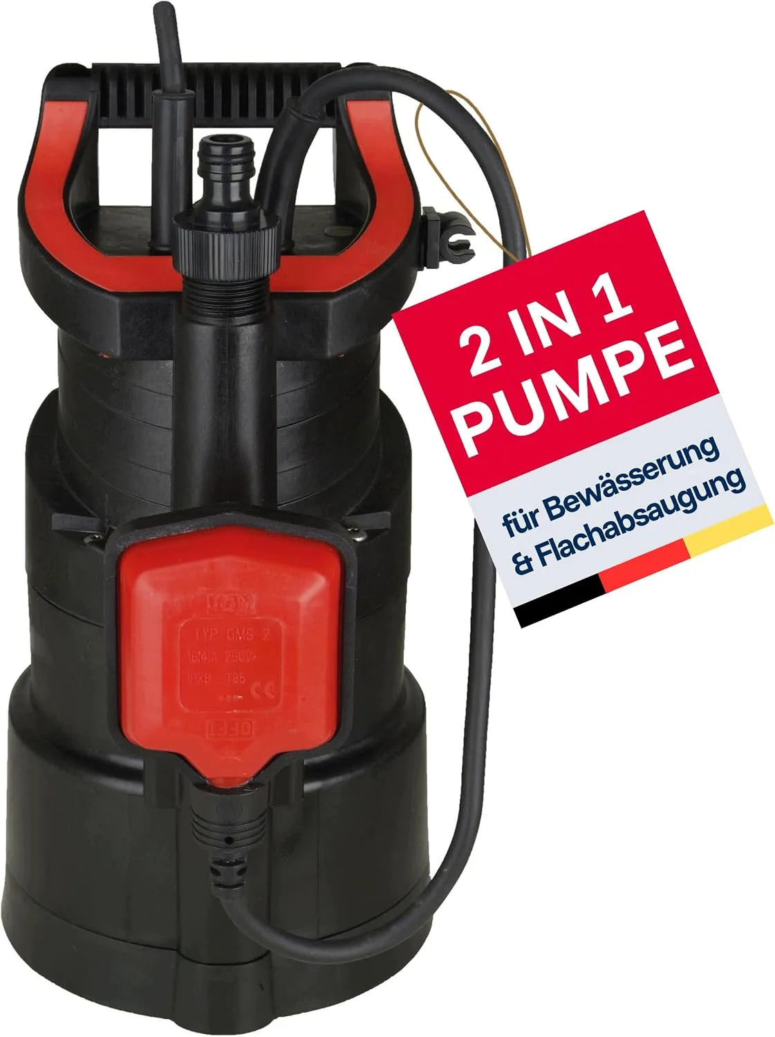 Wasserpumpe und Förderpumpe, 3.200 l/h, 2,4bar, für Gartenbewässerung