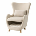 Sessel mit Stoffbezug und Stauraum Beige