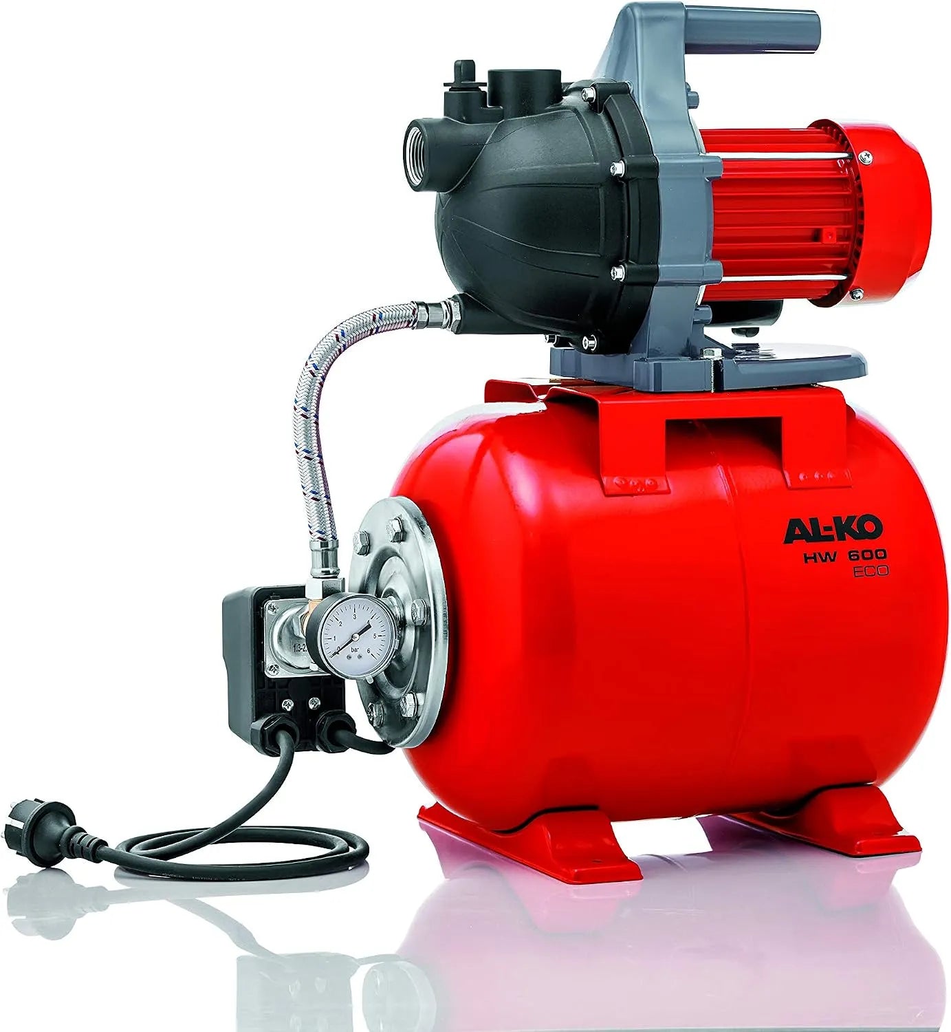Hauswasserwerk und Garten-Druckpumpe, 3.000 l/h, 580 W, 35 m, 19 l